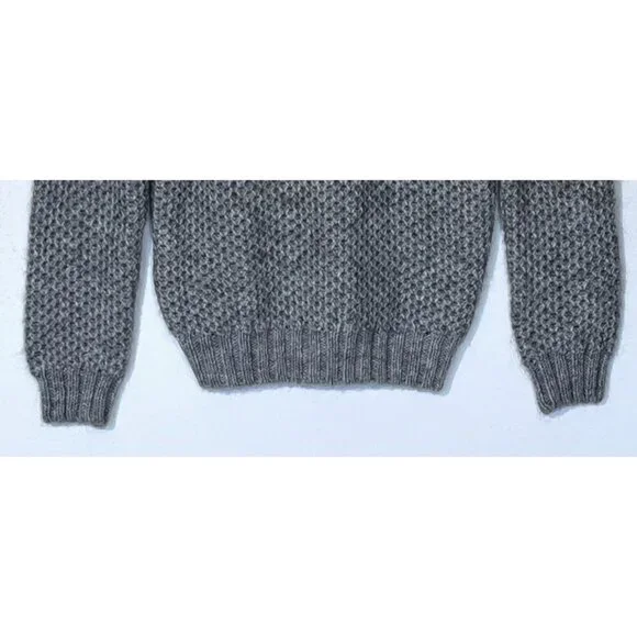 New Filippo Novelli Gray Alpaca Wool Knit Button Cardigan Sweater - Italy - Picture 7 of 7